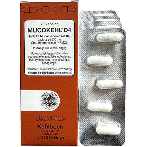 Mucokehl kapsler D4 - 20 kapsler