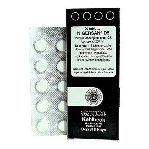 Nigersan tabletter D5 - 20 kapsler 