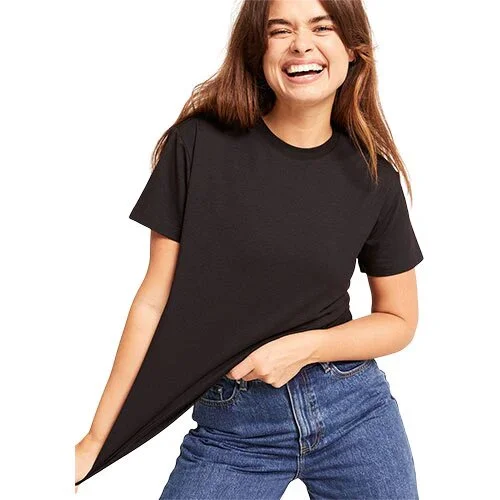 Women's Classic Crew Neck T-Shirt sort str. L
