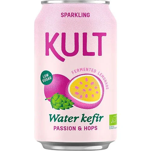 Vandkefir Passionsfrugt & Humle Øko. - 33 cl.
