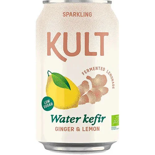 Vandkefir Ingefær & Citron Øko. - 33 cl.