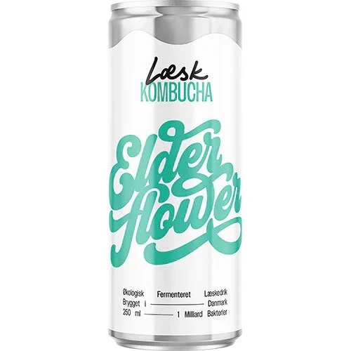 Læsk Kombucha Elderflower Øko. - 250 ml.