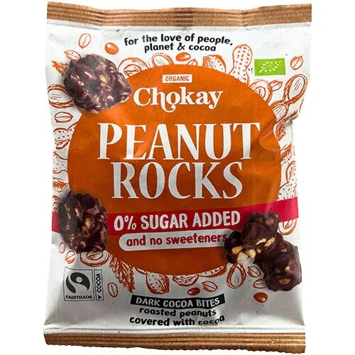 Snack bite dark peanut rocks 54% Øko. - 85 gram
