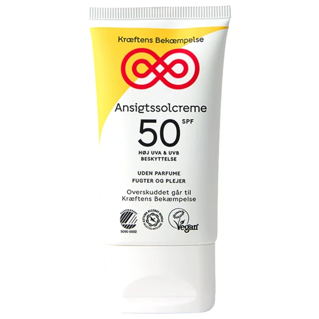 Kræftens Bekæmpelse Ansigtssolcreme SPF50
