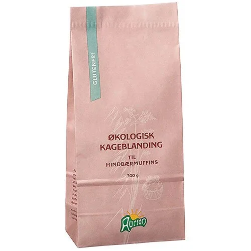Aurion Hindbærmuffinsblanding glutenfri Øko. - 300 gram