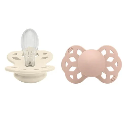 BIBS Infinity Silicone Symmetrical Size 2 Ivory/ - 1pk.
