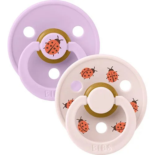BIBS Colour size 2, 2 Pack Ladybug Violet Sky Mix