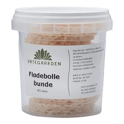 Flødebollebunde 45 mm - 1 pk.