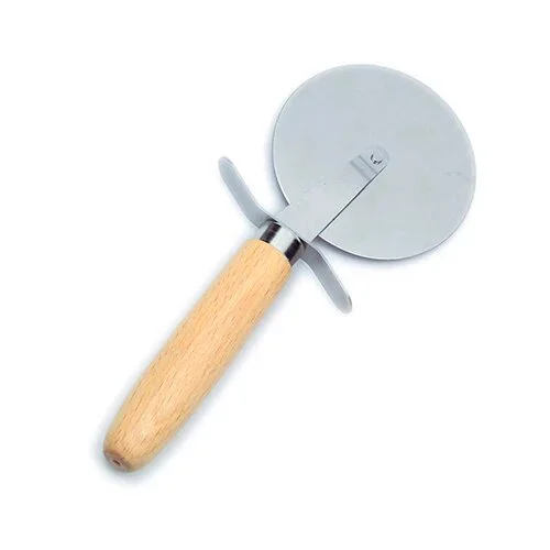 Pizzaskærer 20 cm m. skaft i bøgetræ - 1 stk