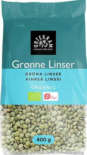 Grønne linser Øko. - 400 gram