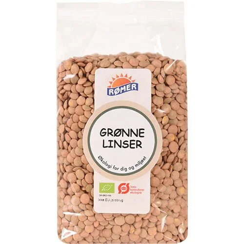 Grønne linser Øko. - 500 gram