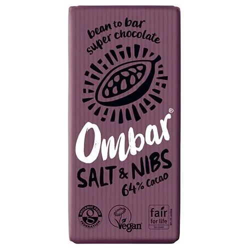 Ombar Salt & kakaonibs 64% kakao Øko. - 70 gram