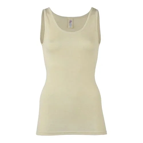 Top, uld/silke, Natural, str. 34/36
