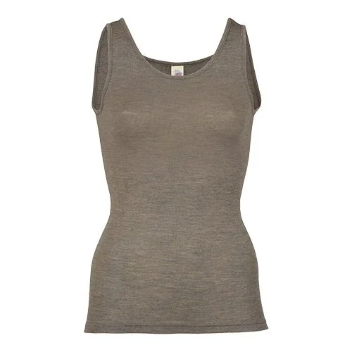 Top, uld/silke, Walnut, str. 34/36