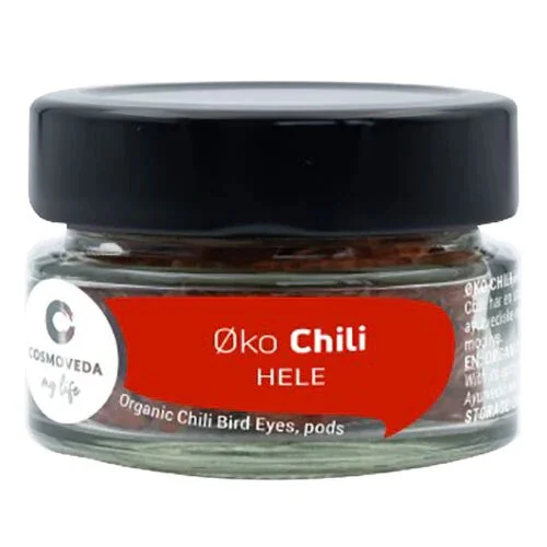 Chili hele stykker (birds eye) Øko. - 10 gram