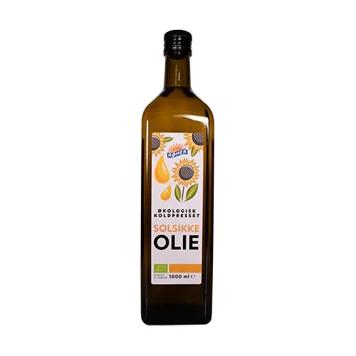Solsikkeolie koldpresset Øko. - 1 liter 