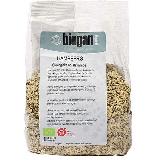 Hampefrø afskallede Øko. - 400 gram