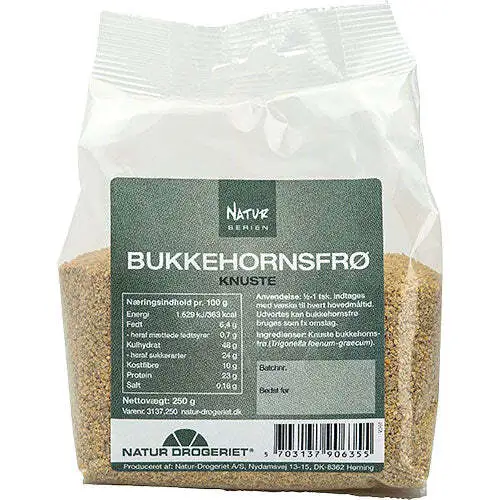 Bukkehornsfrø knust - 250 gram