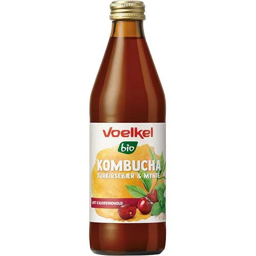 Kombucha Surkirsebær-Mynte Øko. - 330 ml.