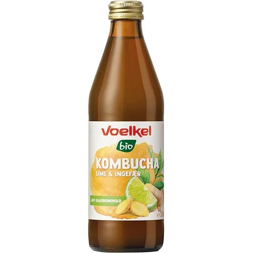 Kombucha Lime-Ingefær Øko. - 330 ml.