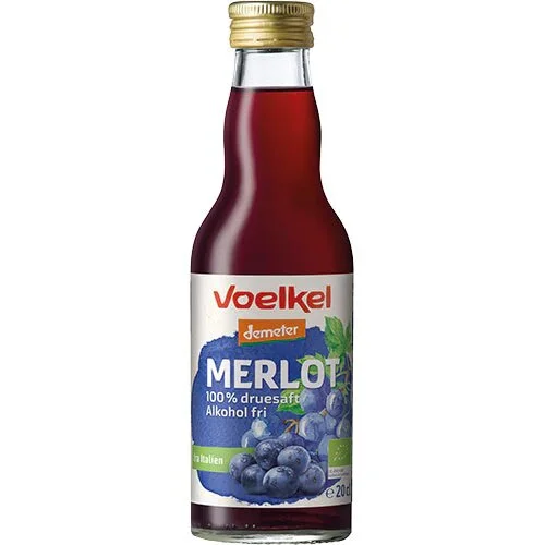 Merlot, ren druesaft Demeter Øko. - 200 ml.