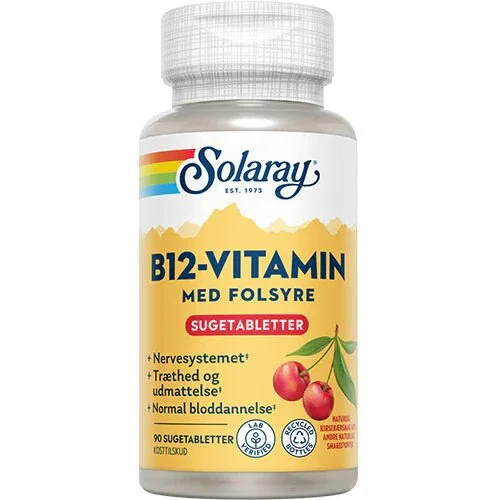 B12 Vitamin med Folsyre - 90 tabletter 