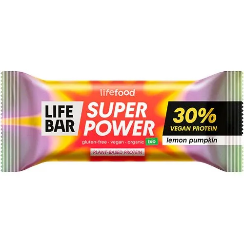 Super Power proteinbar - lemon pumpkin Øko- 40 gram
