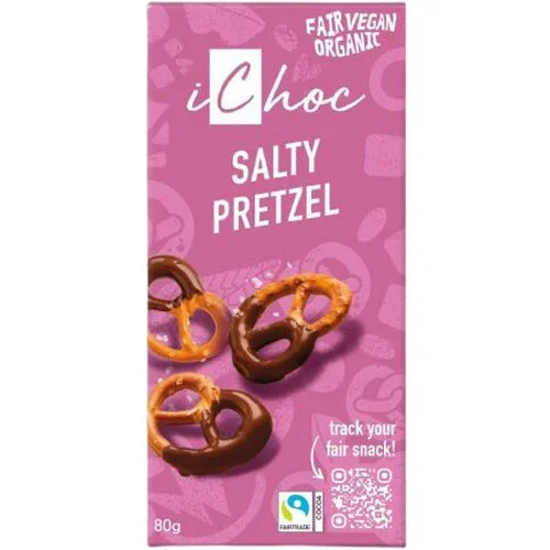 Saltet kringle Chokolade Øko. - 80 gram