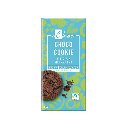 Ichoc choco cookie Øko. - 80 gram
