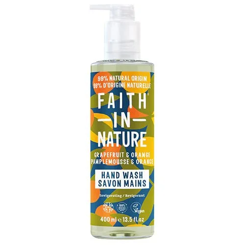 Håndsæbe grape & orange Faith in nature - 400 ml.