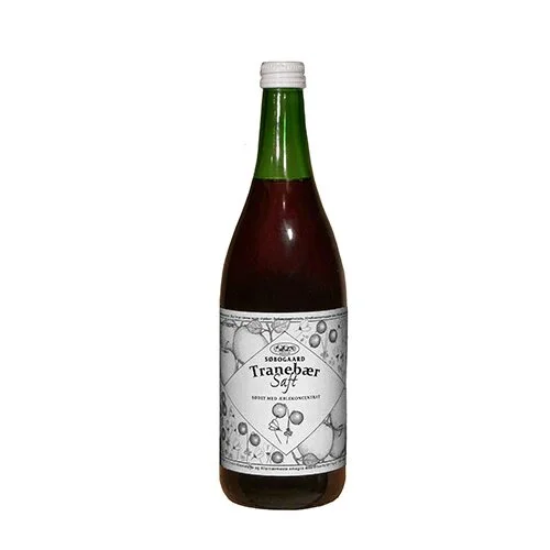 Tranebærsaft m. æble sød Øko. - 73 cl.