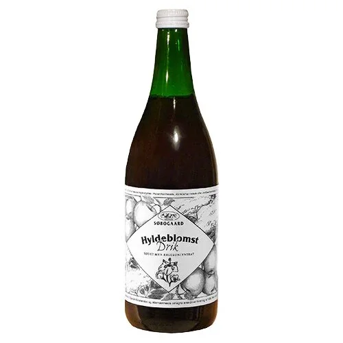 Hyldeblomstdrik m. æble Øko. - 73 cl.