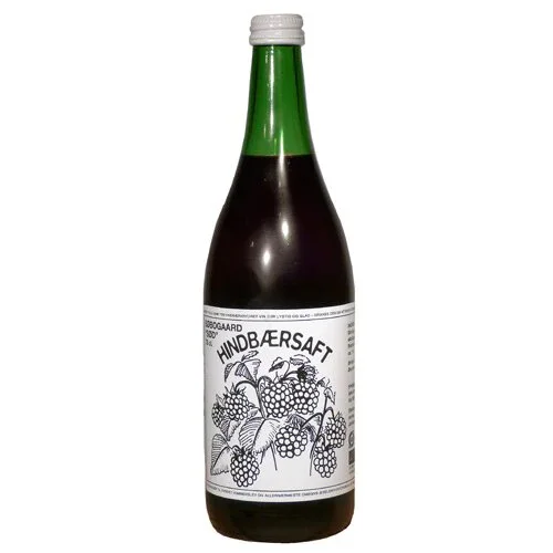 Hindbærsaft sød Øko. - 73 cl.