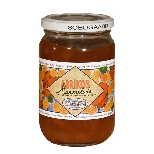 Abrikosmarmelade sødet m æble Øko. - 400 gram