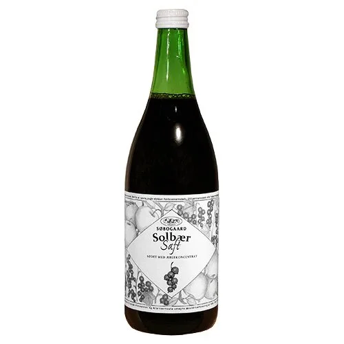 Solbærsaft m. æble Øko. - 73 cl.