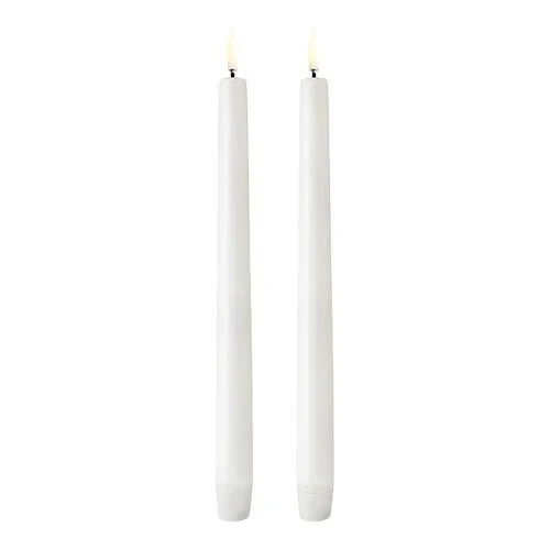 LED Kronelys, Nordic White, Smooth, 2-pack, 2,3x25