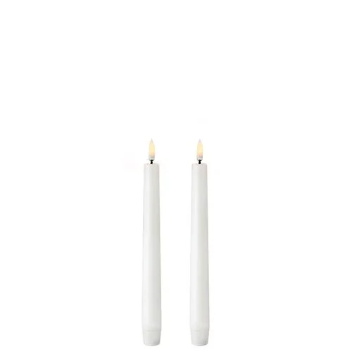 LED Kronelys, Nordic White, Smooth, 2-pack, 2,3x20