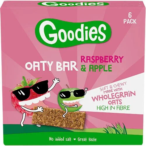 Goodies Oaty bar Raspberry & Apple 6p - 138 gram