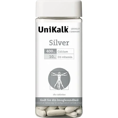 UniKalk Silver m. D vitamin - 180 tabletter 