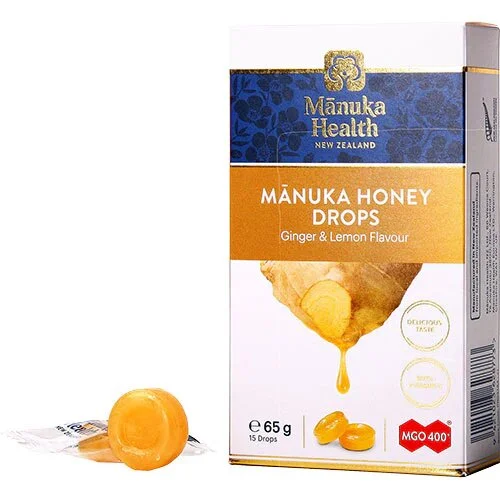 Manuka honning drops Ginger & Lemon - 65 gram