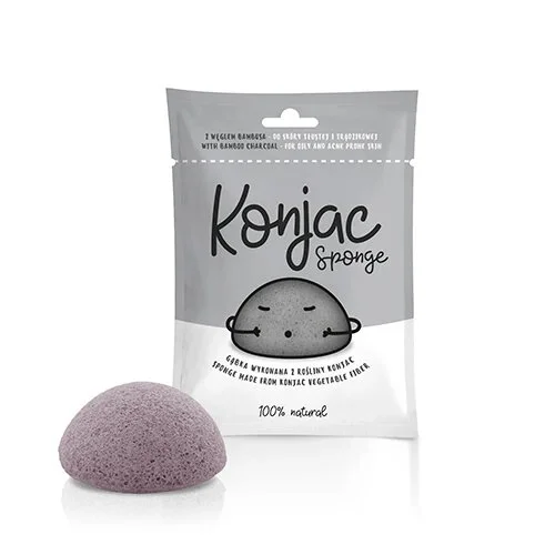 Konjac svamp sort til fedtet - 1 stk