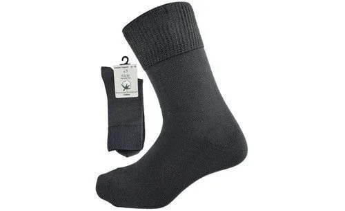 Cotton - Diabetic & Comfort sock, Grå, Str. 35-38 - 1 par