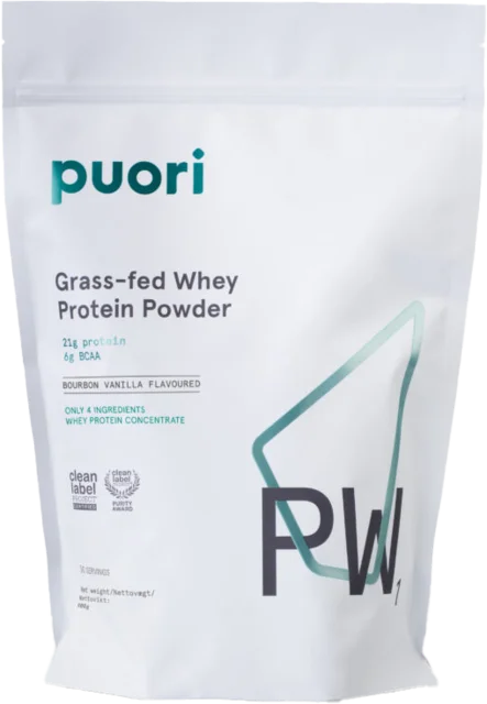 Puori PW1 – Grass-fed Whey proteinpulver med bourbon vanilje - 900 gram