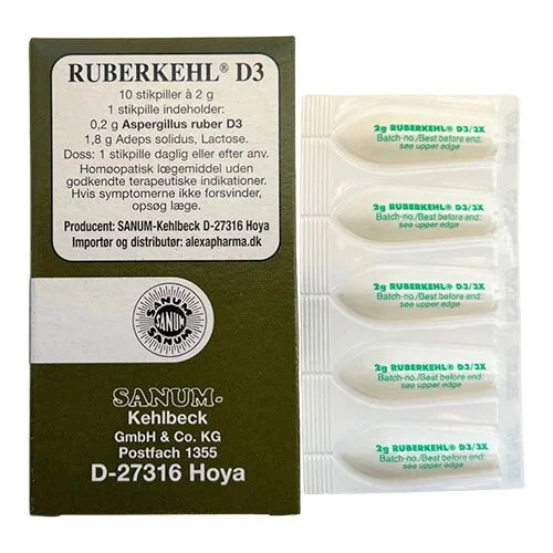 Ruberkehl stikpiller D3 - 1 pk.