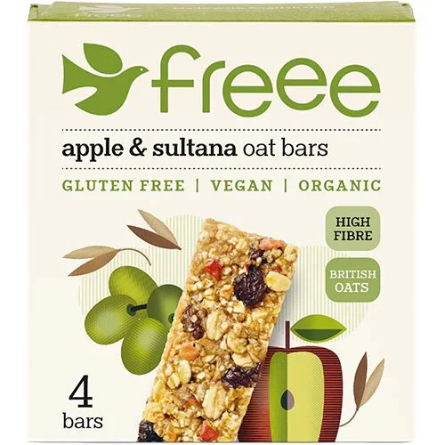Havrebar m. æble & sultanas Øko. 140 gram