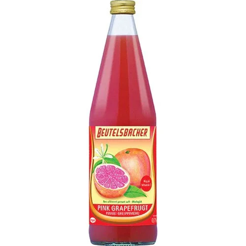 Pink Grapefrugt saft Øko. - 750 ml.