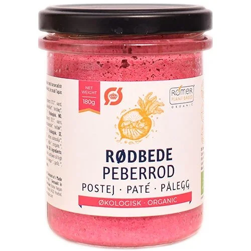 Rødbede & Peberrod Postej Øko. - 180 gram