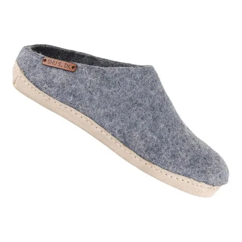 SHU`S hjemmesko med læder sål - Denim 37