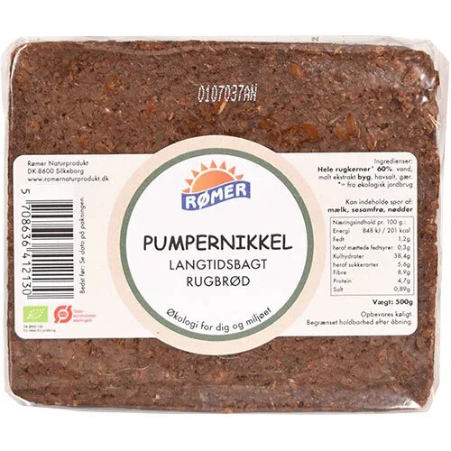 Rugbrød pumpernikkel i skiver Økologisk - 500 gram