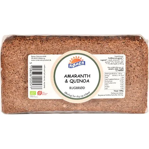 Amaranth og quinoa brød i skiver Økologisk - 500 gram